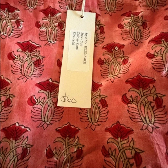 NWT Dolma coral and red skirt - Picture 3 of 6